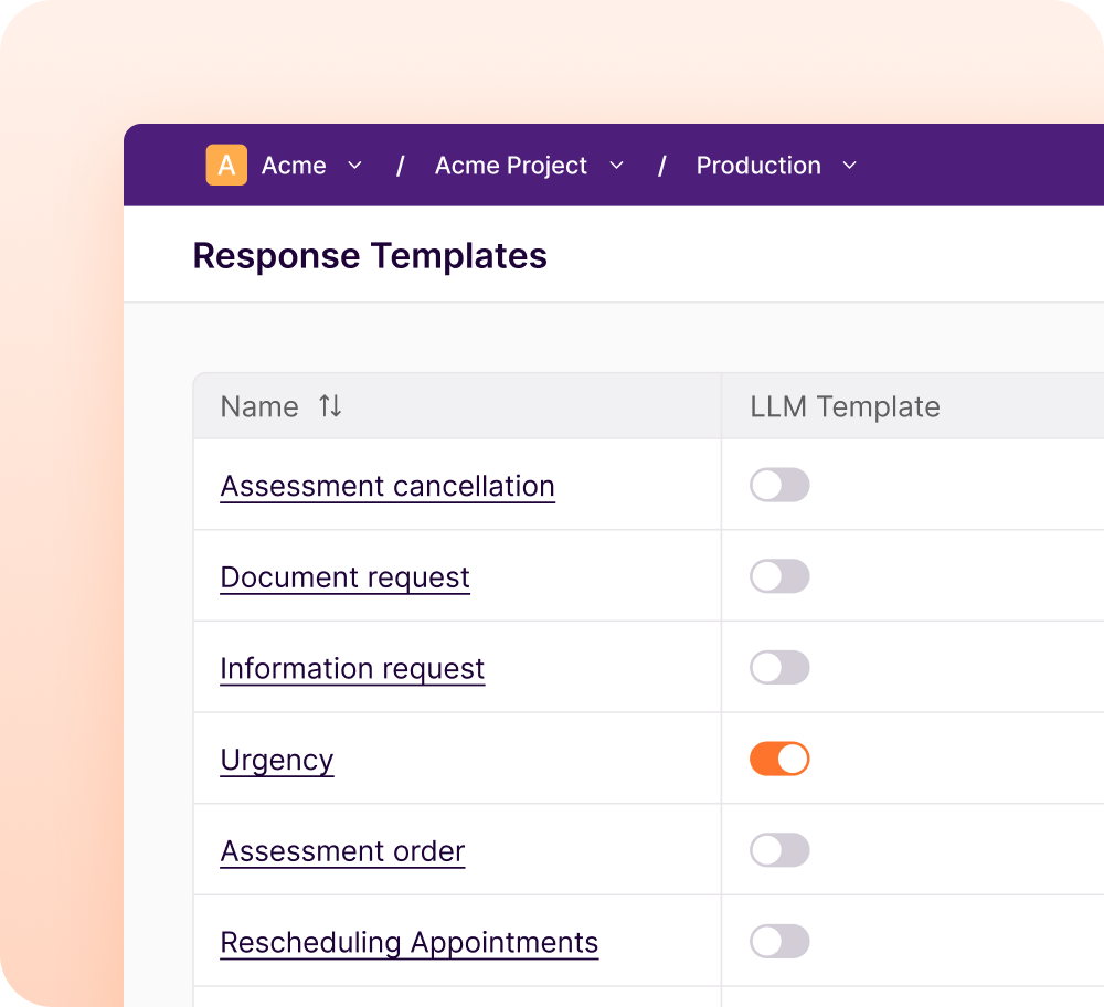 Templates de réponse