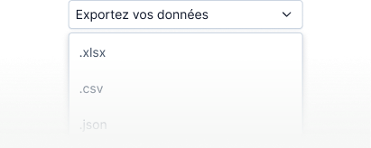 Illustration de l'export de données